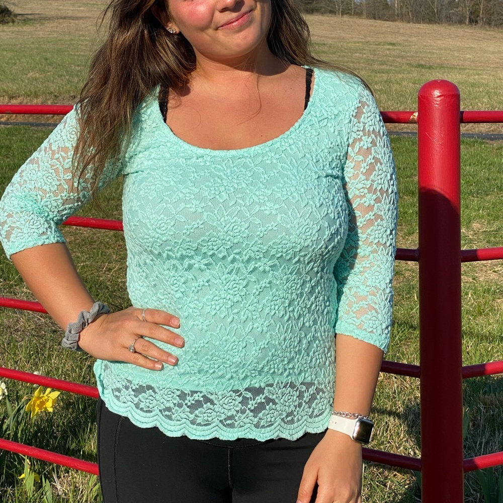 Bright lacy top